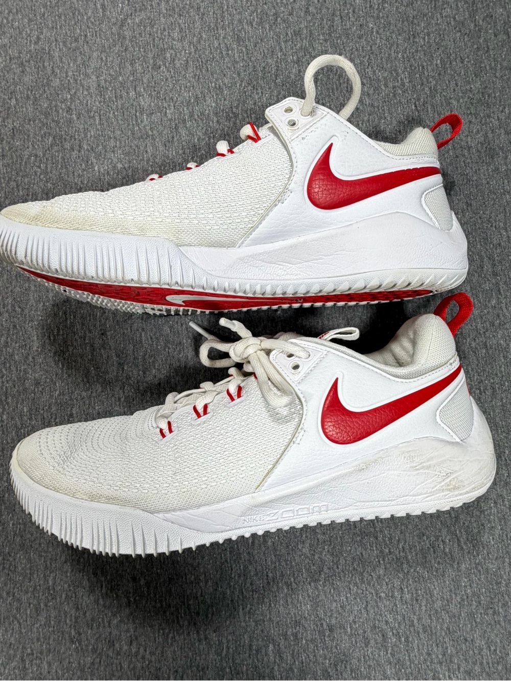 Nike Zoom Hyperace 2 White Red Womens Volleyball Shoes AA0286-106 Size 8T